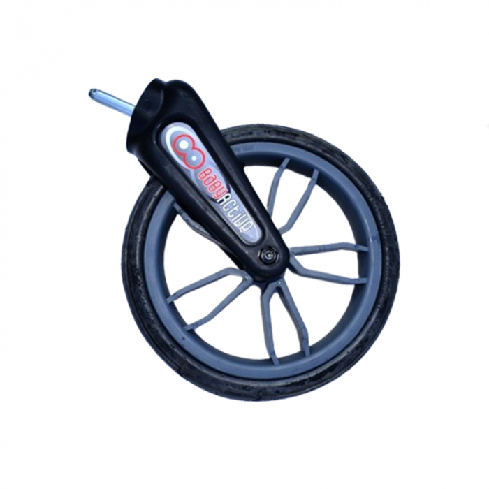 Roata fata cu furca pivotanta pentru carucior BabyActive RTA-BA27, Negru [1]
