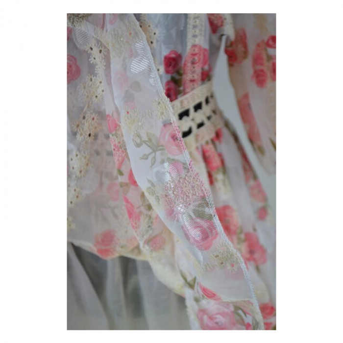 Rochie casual, cu imprimeu floral, pentru fete, Mini Junior, R1382, Multicolor [4]