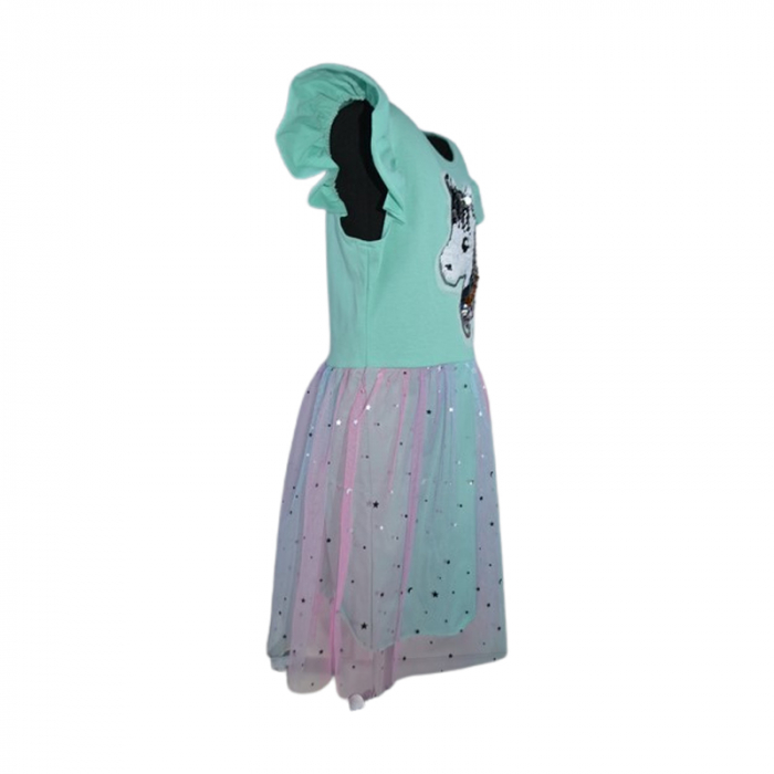 Rochie casual pentru fete, Lucky, LK2234, Verde [3]