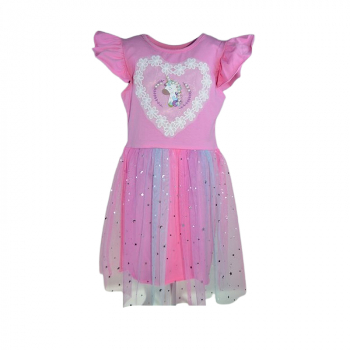 Rochie casual pentru fete, Lucky, LK2234F, Fucsia [1]