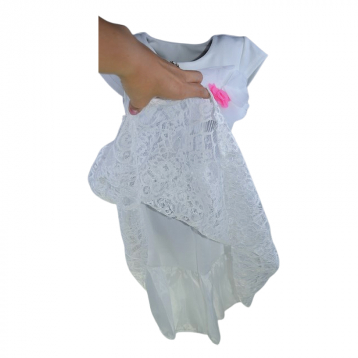Rochie casual pentru fete, Lucky, LK725, Alb [5]