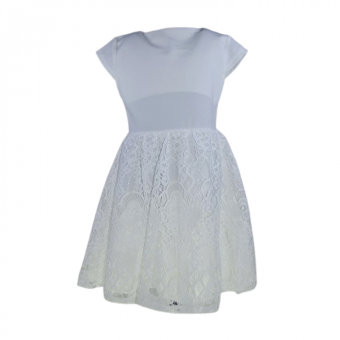 Rochie casual pentru fete, Lucky, LK725, Alb [2]