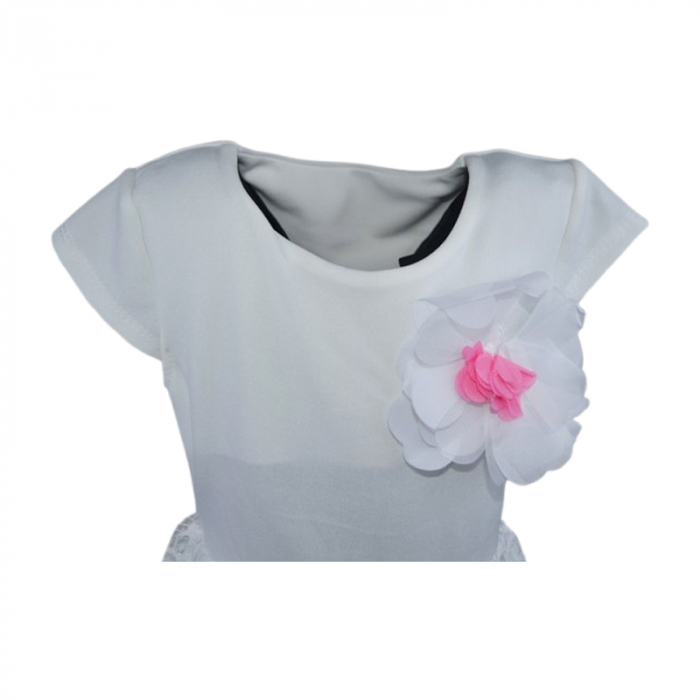 Rochie casual pentru fete, Lucky, LK725, Alb [4]