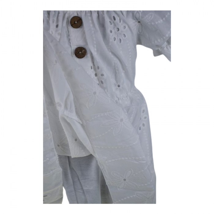 Rochie casual pentru fete, Mini Junior, R8170, Alb [3]