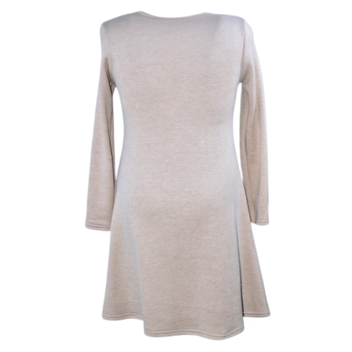 Rochie cu mânecă lungă, cu brosa, pentru fete, Catherine R0311B2-122, Bej [6]