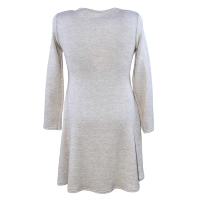 Rochie cu mânecă lungă, cu brosa, pentru fete, Catherine R0311C-122, Crem [2]