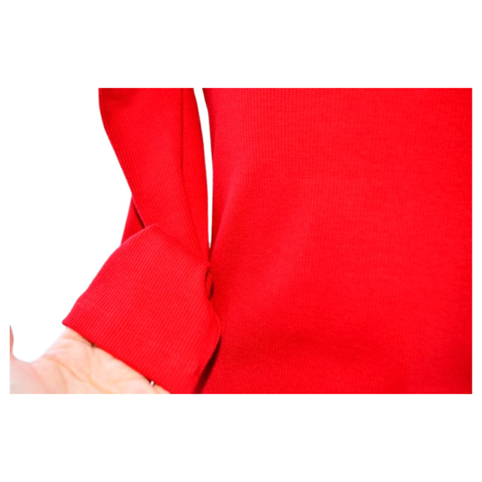 Rochie cu mânecă lungă, din bumbac, cu dungi, pentru fete, Atut 0592R-134, Rosu [5]