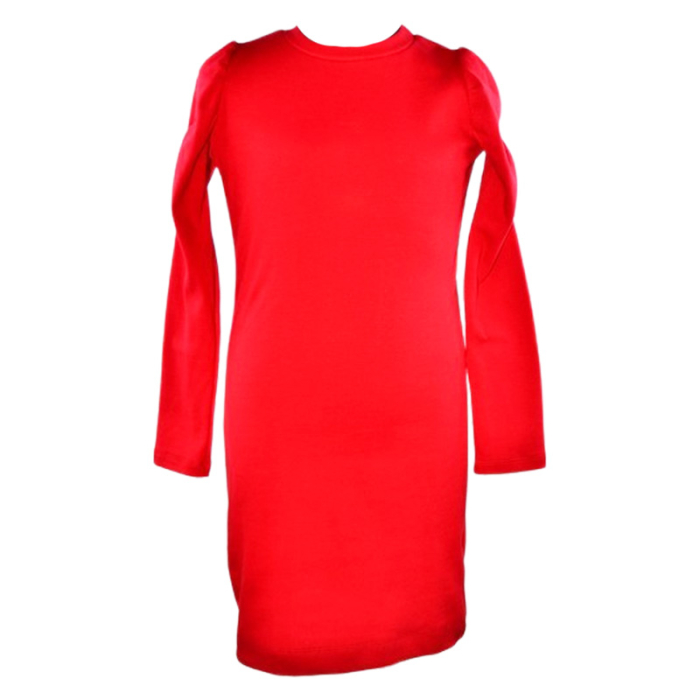 Rochie cu mânecă lungă, din bumbac, cu dungi, pentru fete, Atut 0592R-134, Rosu [1]