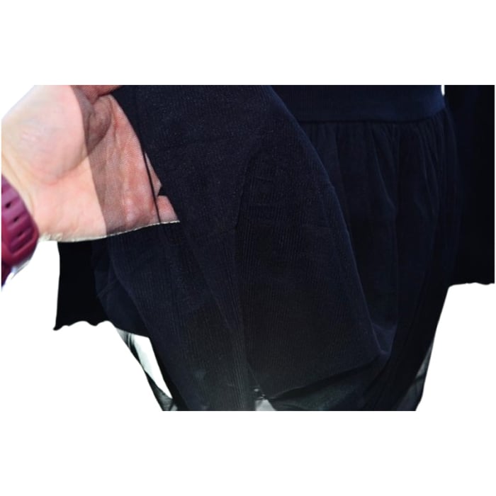 Rochie cu mânecă lungă, din bumbac, pentru fete, Atut 0611N-128, Negru [3]