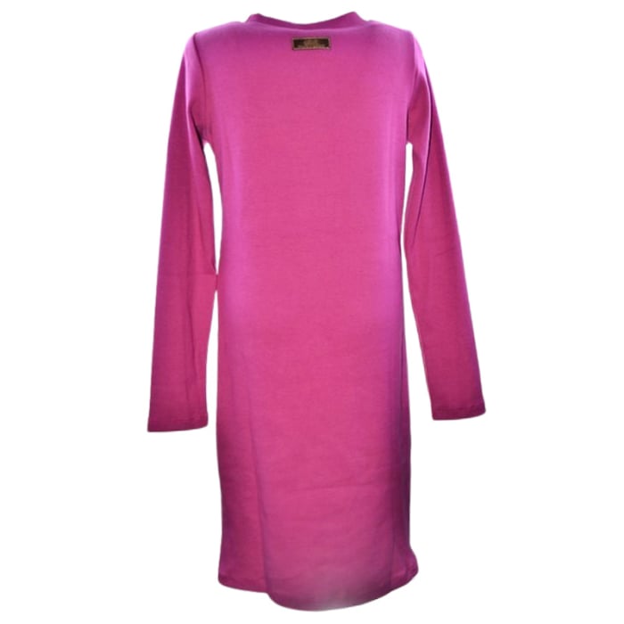 Rochie cu mânecă lungă, din bumbac, cu dungi, pentru fete, Atut 0959M-152, Mov [2]