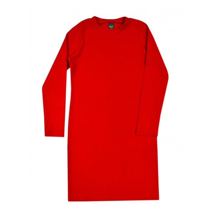 Rochie cu mânecă lungă, din bumbac, cu dungi, pentru fete, Atut 0958R-140, Rosu [5]