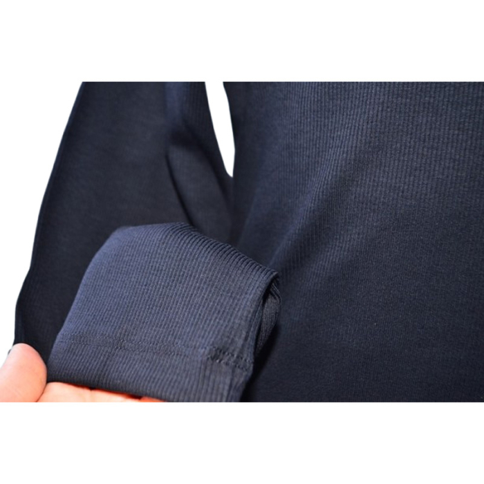 Rochie cu mânecă lungă, din bumbac, cu dungi, pentru fete, Atut 0959N-152, Negru [3]