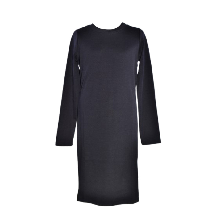 Rochie cu mânecă lungă, din bumbac, cu dungi, pentru fete, Atut 0959N-152, Negru [1]