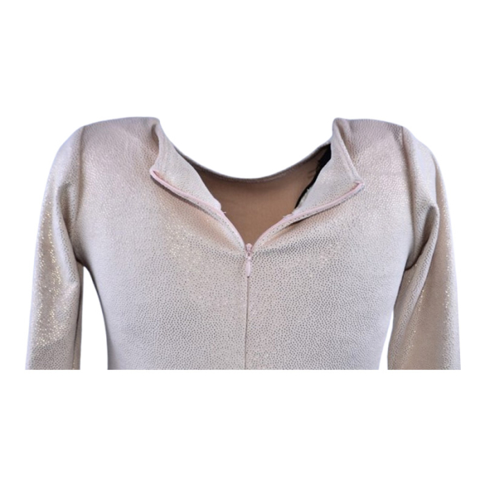 Rochie cu mânecă lungă, din catifea, cu sclipici, pentru fete, Catherine R0311C2-92, Crem [4]