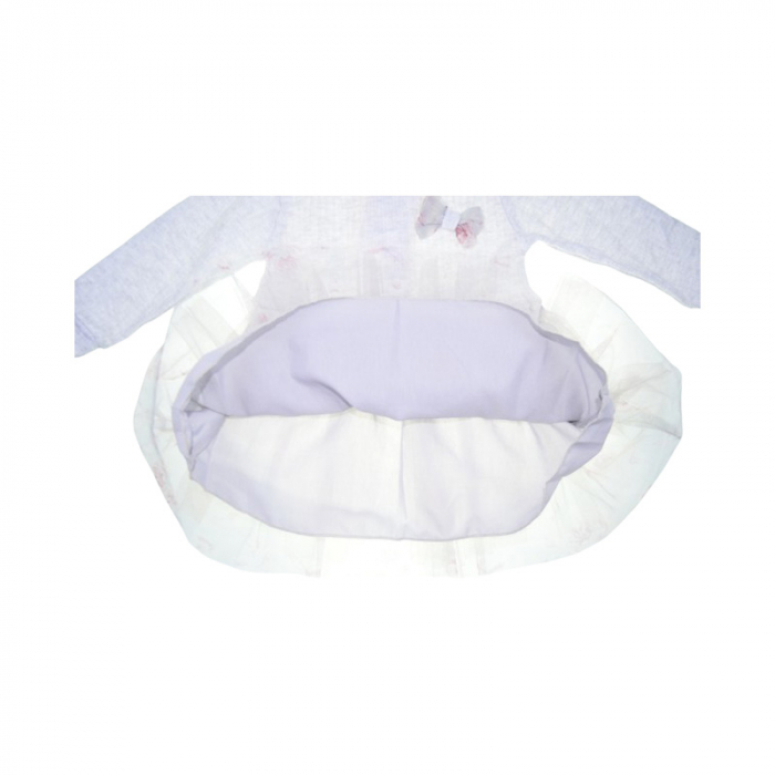 Rochie cu maneca lunga pentru fete Baby Rose, RCH-4636G, Gri [4]