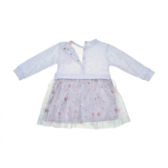 Rochie cu maneca lunga pentru fete Baby Rose, RCH-4636G, Gri [2]
