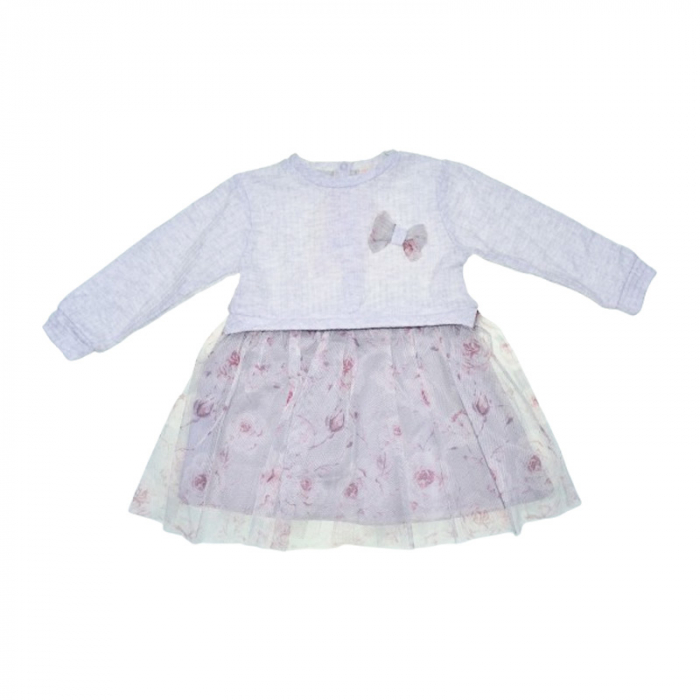 Rochie cu maneca lunga pentru fete Baby Rose, RCH-4636G, Gri [1]