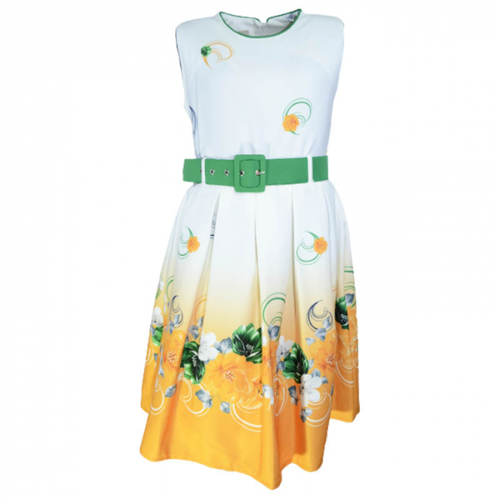 Rochie fara maneca si bolero pentru fete Sevval 17323, Multicolor [3]