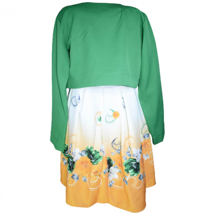 Rochie fara maneca si bolero pentru fete Sevval 17323, Multicolor [2]