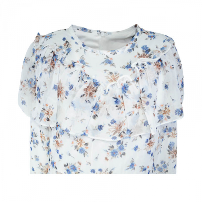 Rochie cu maneca lunga pentru fete CEFRI 0071-1, Alb [3]