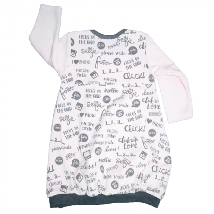 Rochie cu maneca lunga pentru fete Koala 0-444R, Roz [2]