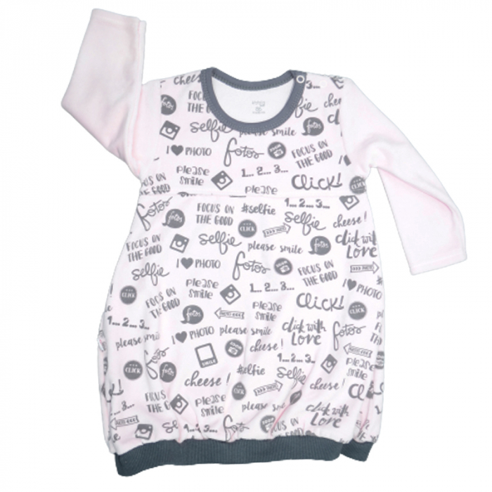 Rochie cu maneca lunga pentru fete Koala 0-444R, Roz [1]