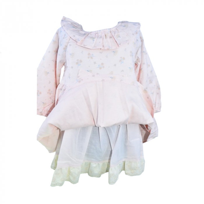 Rochie cu maneca lunga pentru fete Mini Junior 2193-1, Roz [4]
