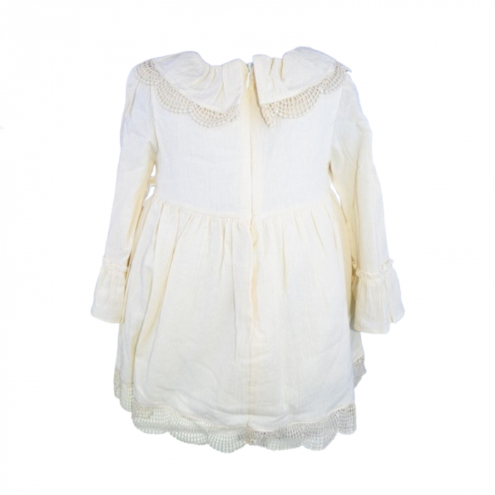 Rochie cu maneca lunga pentru fete Mini Junior 4266, Bej [3]