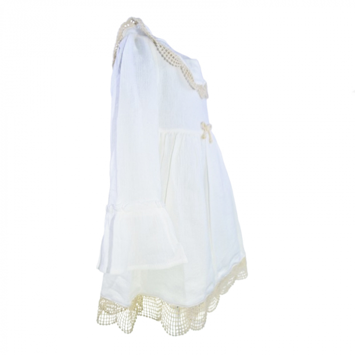 Rochie cu maneca lunga pentru fete Mini Junior 4266C, Crem [3]