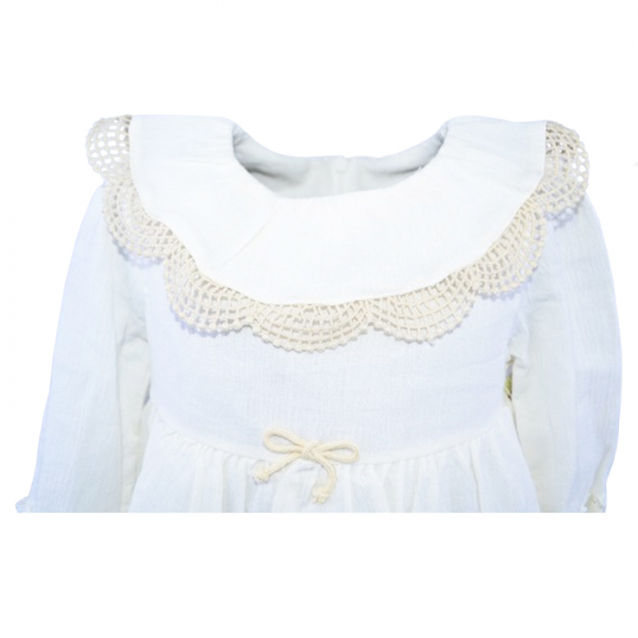 Rochie cu maneca lunga pentru fete Mini Junior 4266C, Crem [2]