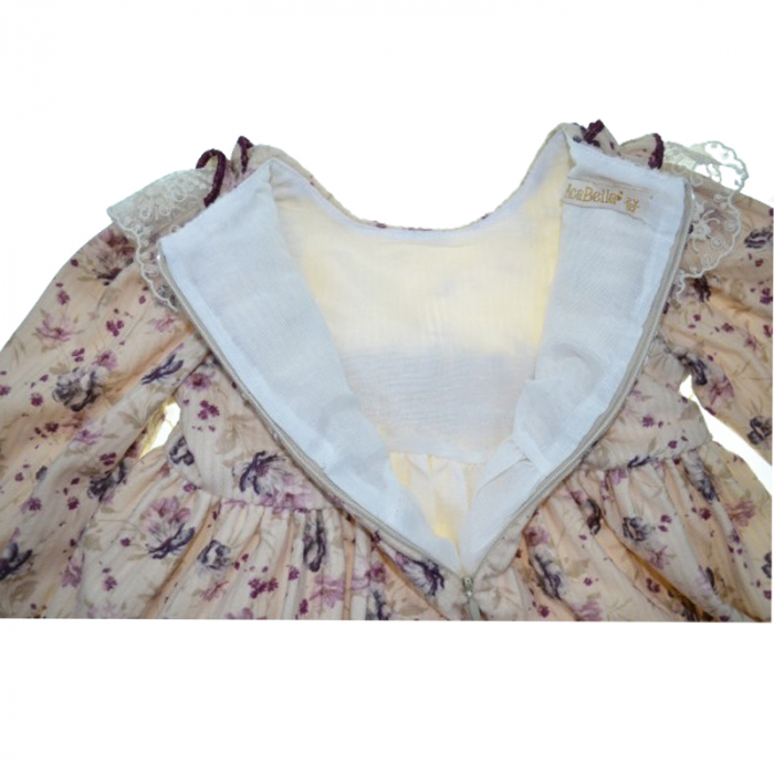 Rochie cu maneca lunga pentru fete Mini Junior RCH-11065, Roz [4]