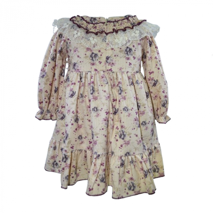 Rochie cu maneca lunga pentru fete Mini Junior RCH-11065, Roz [3]