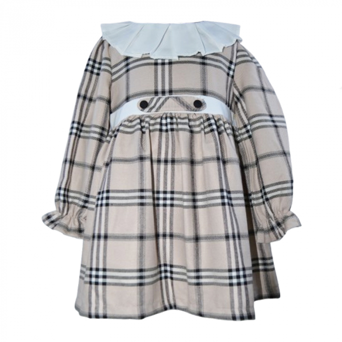 Rochie cu maneca lunga pentru fete Mini Junior RCH-4126, Bej [2]