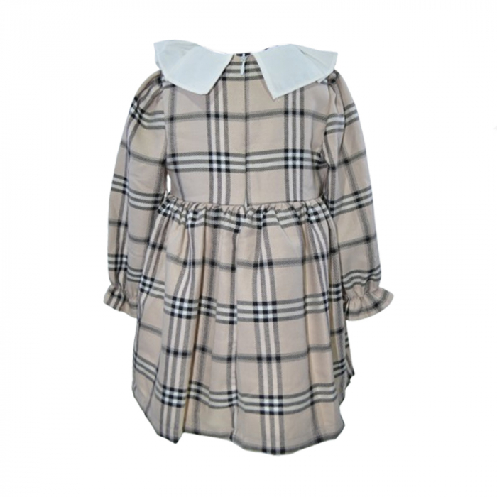 Rochie cu maneca lunga pentru fete Mini Junior RCH-4126, Bej [3]