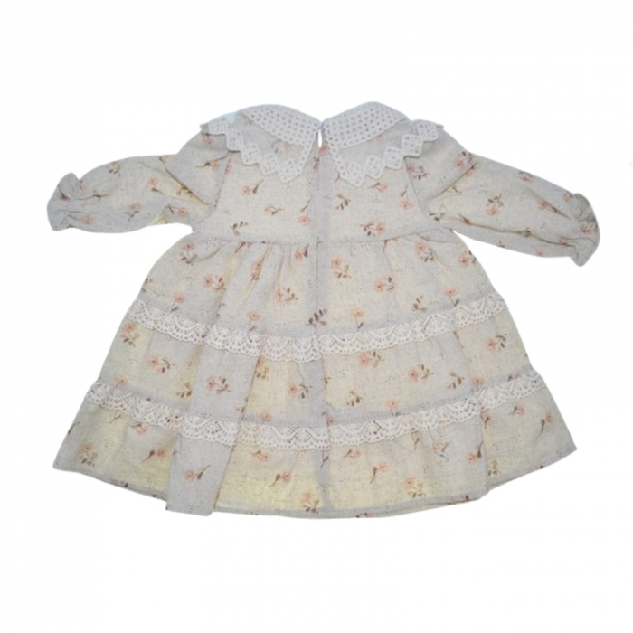 Rochie cu maneca lunga pentru fete Mini Junior RCH-4172, Crem [4]
