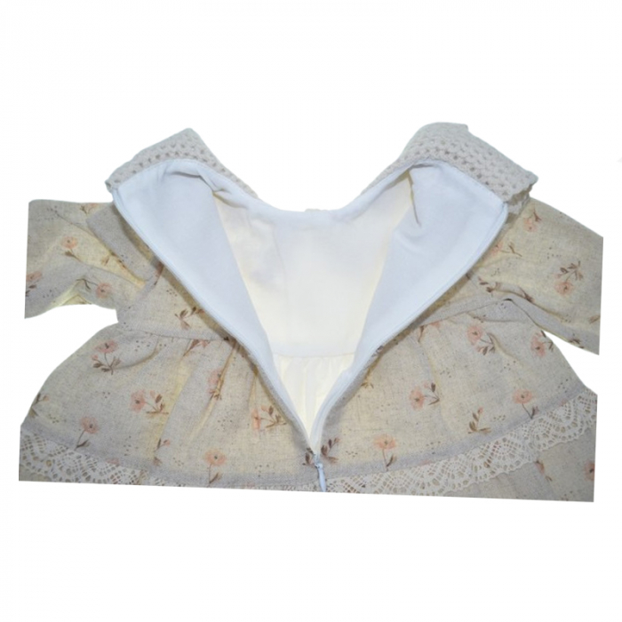 Rochie cu maneca lunga pentru fete Mini Junior RCH-4172, Crem [6]