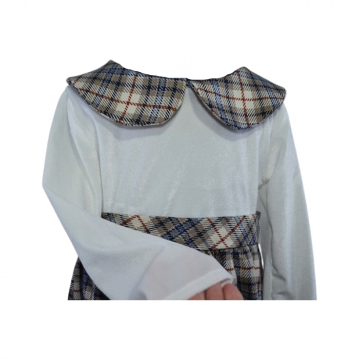 Rochie cu maneca lunga pentru fete Mini Junior RCH-42601B, Bej [3]
