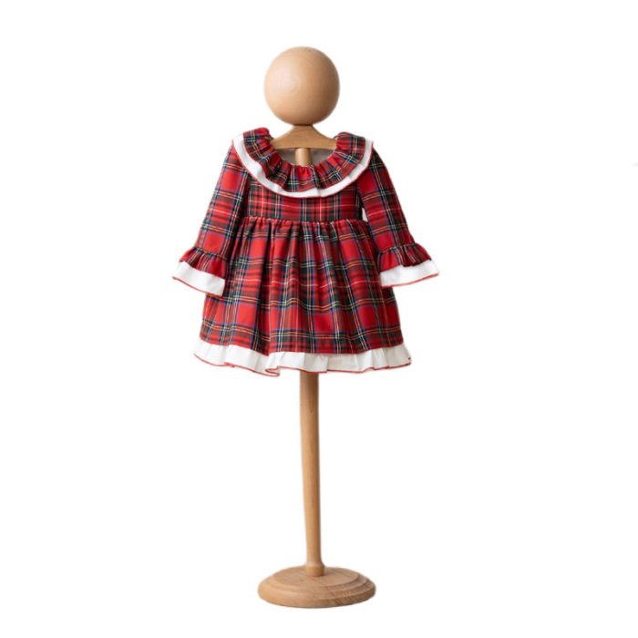 Rochie cu maneca lunga pentru fete Mini Junior RCH-4282, Rosu [1]