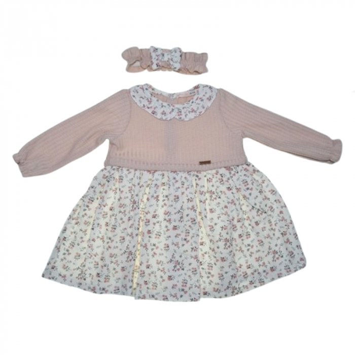 Set 2 piese rochita si bentita pentru fete Mini Junior RCH-4703, Roz [1]