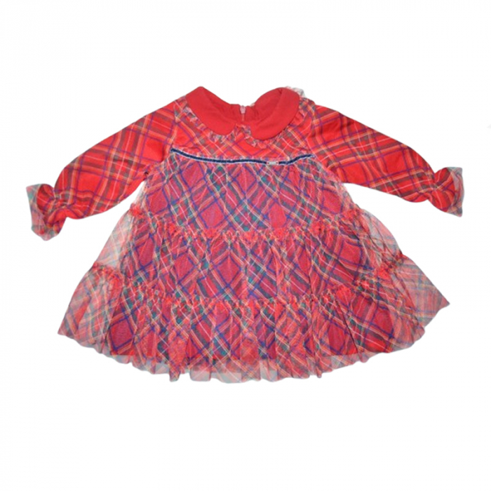 Rochie cu maneca lunga pentru fete Mini Junior RCH-5454, Rosu [2]