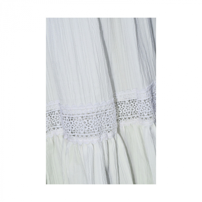 Rochie cu maneca lunga pentru fete Mini Junior RCH-5545, Alb [3]