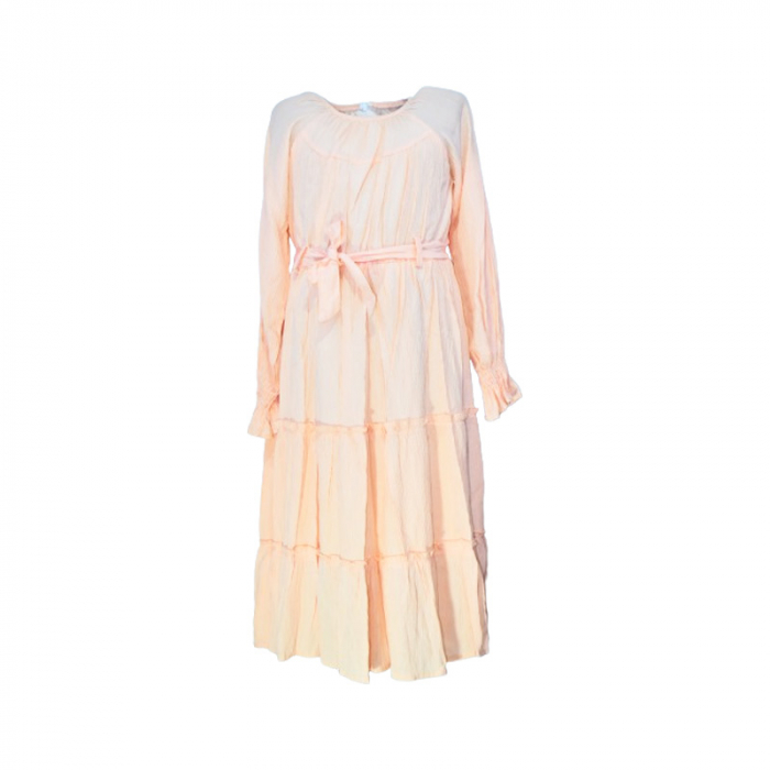 Rochie cu maneca lunga pentru fete Mini Junior RCH-5547, Coral [2]