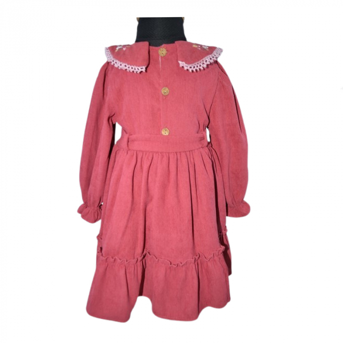 Rochie cu maneca lunga pentru fete Mini Junior RCH-5761, Rosu [3]