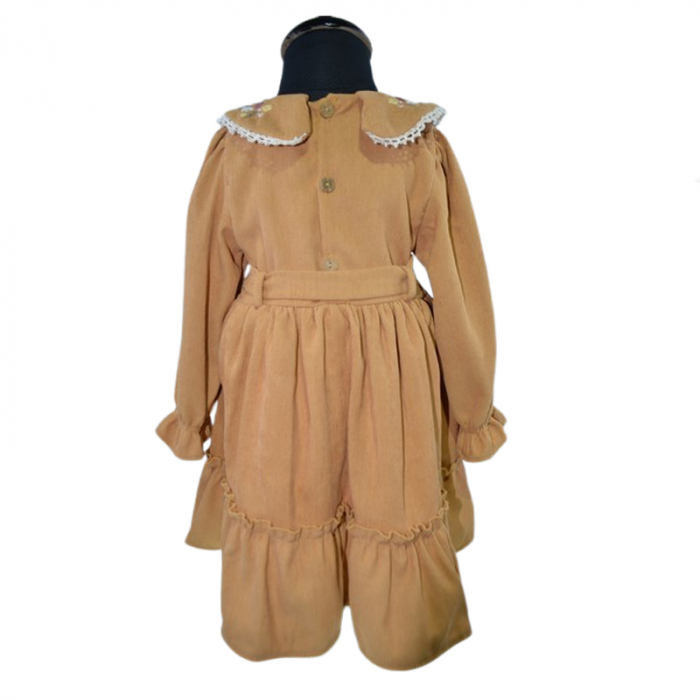 Rochie cu maneca lunga pentru fete Mini Junior RCH-5761G, Maro [3]