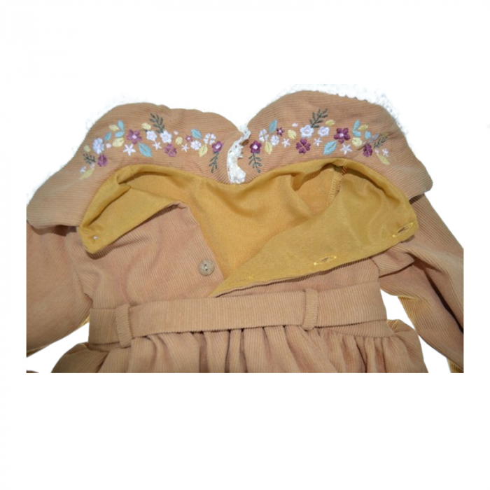 Rochie cu maneca lunga pentru fete Mini Junior RCH-5761G, Maro [4]