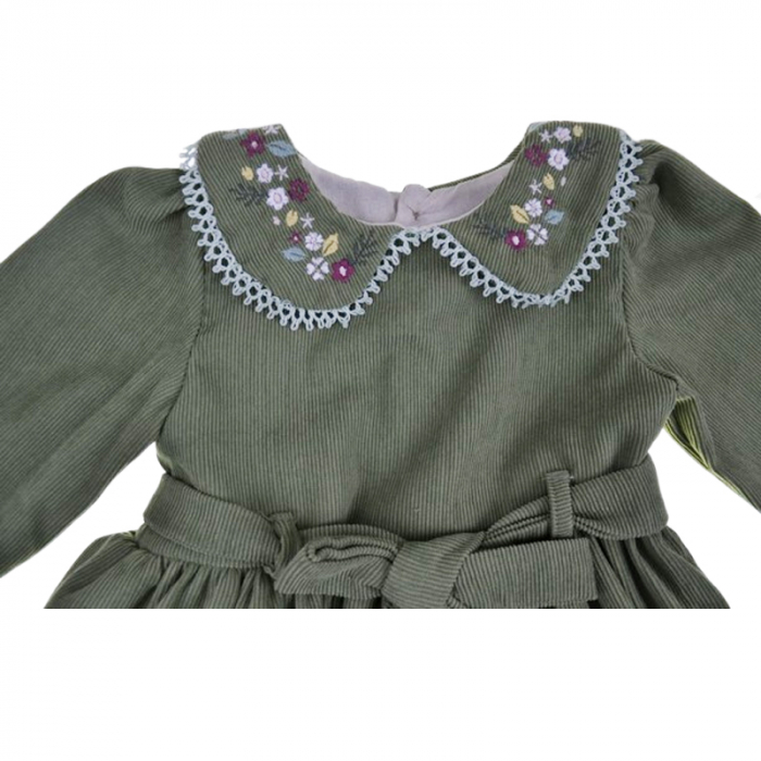 Rochie cu maneca lunga pentru fete Mini Junior RCH-5761V, Verde [2]