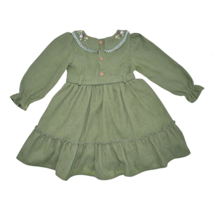 Rochie cu maneca lunga pentru fete Mini Junior RCH-5761V, Verde [3]
