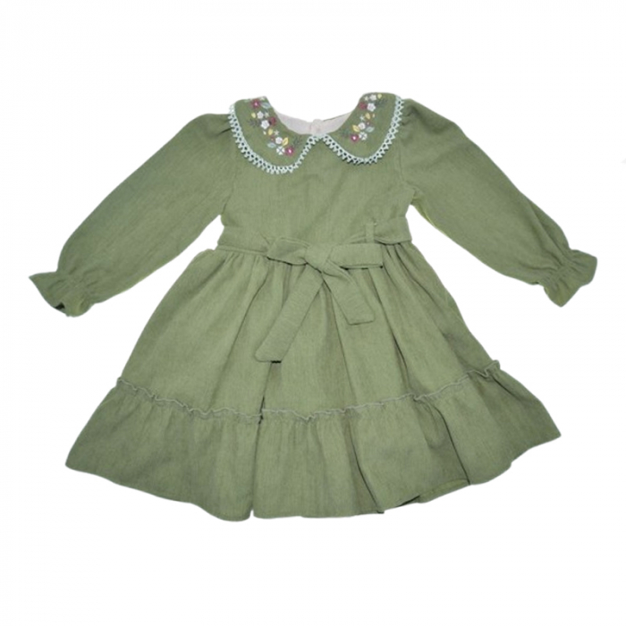Rochie cu maneca lunga pentru fete Mini Junior RCH-5761V, Verde [1]