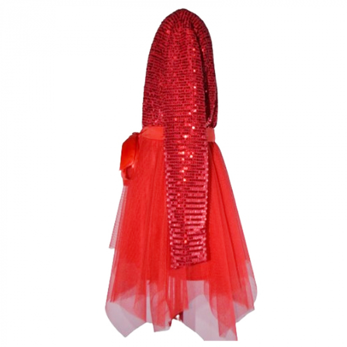 Rochie cu maneca lunga  pentru fete Minijunior T8391RR, Rosu [2]