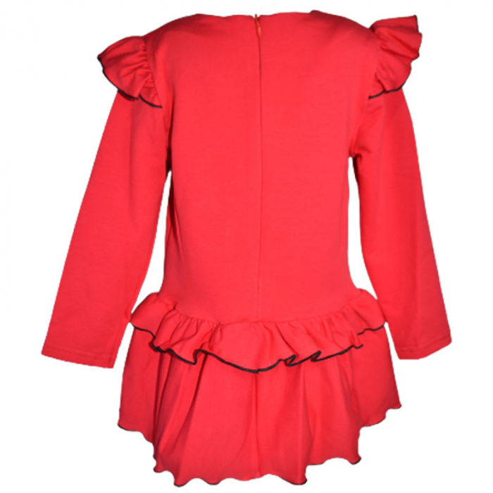 Rochie cu maneca lunga pentru fete Minnie Mouse SNAKE 081123-5, Rosu [2]